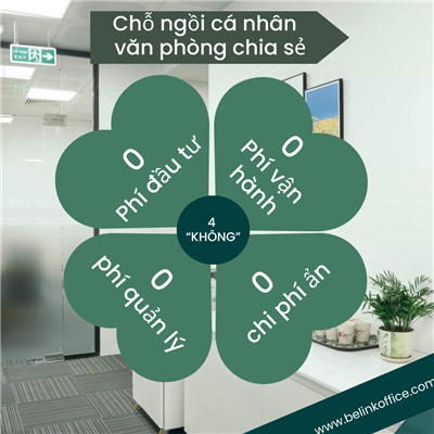 Tiết kiệm 45% cùng dịch vụ Văn Phòng Chia Sẻ của Belink Office